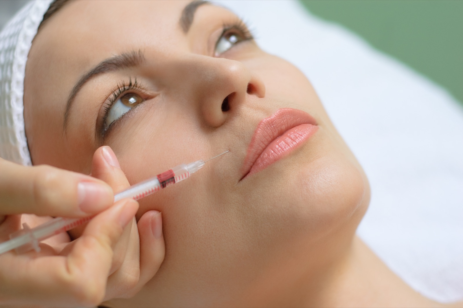 Botox injection being administered